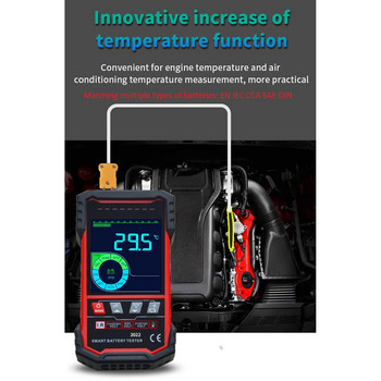 12/24V тестер за автомобилни акумулатори 3,2-инчов цветен екран Батерия Интелигентен избор Инструмент за тестване на автомобилни акумулатори Автоматичен анализатор на батерии