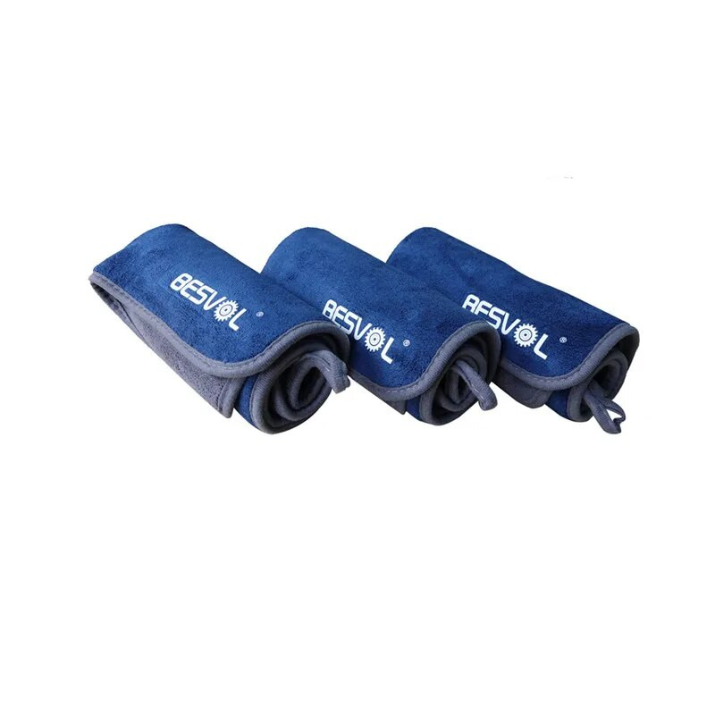 Κοραλλιογενές βελούδο διπλής όψεως Πετσέτα καθαρισμού αυτοκινήτου Cars Wash Drying Cloth Hemming Towel Care Πανί Car Detailing Wash Towel for