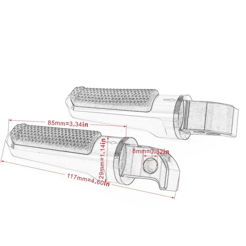 Motorkerékpár hátsó lábtartó lábtartók lábtartók Yamaha MT-07 2014-2016 MT-09 2013-2019 XSR700 2017-2019 XSR900 FZ6-hoz