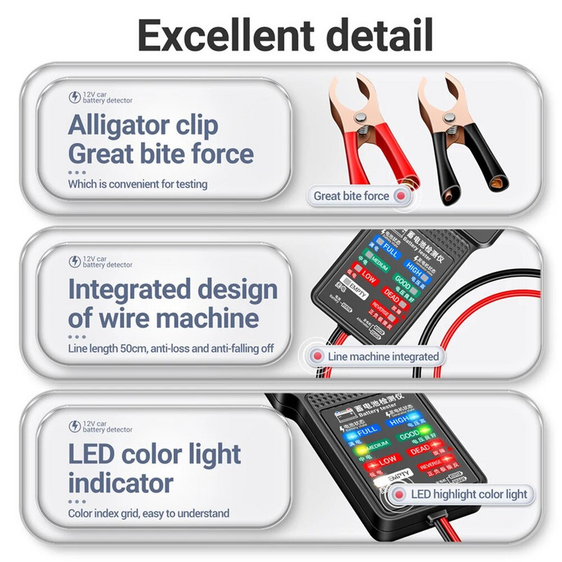 Professionaalne auto aku tester 100-2000 CCA aku koormuse tester 12v automaatne väntamine/laadimissüsteem aku generaatori analüsaator