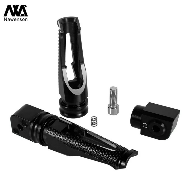 Motociklu kāju tapu pedāļi CNC aizmugurējie pasažiera kājiņas priekš Kawasaki Z900/Z1000/ZX6R/Z800/ZX10R/ER-6N/ER-6F/Z750/Ninja 400