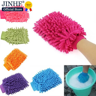 Гореща разпродажба 2 в 1 Ultrafine Fiber Chenille Microfiber Car Wash Glove Mitt Soft Mesh backing no scratch for Car Wash Glove