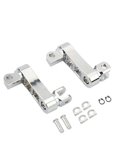 Motocikla Regulējams Pasažiera kāju kāju stiprinājuma komplekts Šosejas tapas Vīriešu stiprinājuma pēdas kājiņas skavas atbalsta pagarinājuma kronšteins Harley