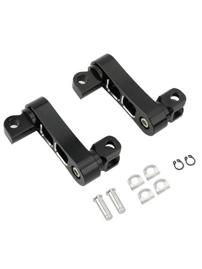 Motocikla Regulējams Pasažiera kāju kāju stiprinājuma komplekts Šosejas tapas Vīriešu stiprinājuma pēdas kājiņas skavas atbalsta pagarinājuma kronšteins Harley