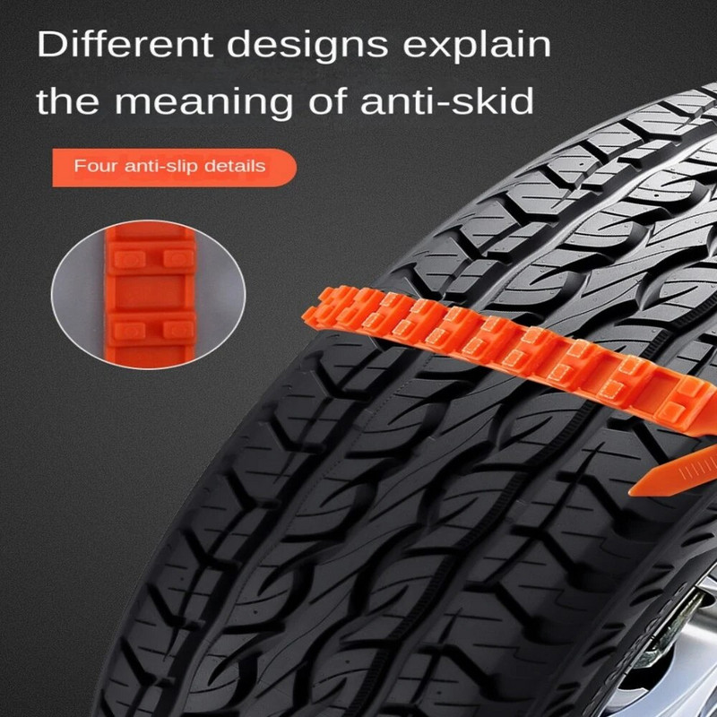 1 vnt. Automobilių sniego grandinės, nailono neslystančios automobilių visureigio padangos ratų grandinės padangų troso diržas žiemai lauko sniego ledo purvo kelio avarijos grandinės