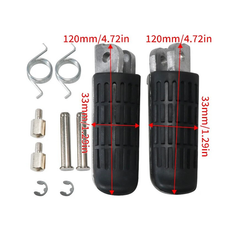 Motocikla kāju balsti Kāju tapas priekšpusē Honda MSX125 CBR250 NSR125R CB500F CB300RA CBR500 NT700 VT250 VTR250 VTR1000F VFR1200X