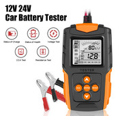 Pagriešanas lādēšanas rīks Automašīnas akumulatora testeris 12V 24V automātiskās diagnostikas rīki mitrai/želejai/svina-skābes akumulatoru akumulatoru analizatoram