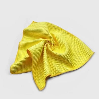 300GSM auto mazgāšanas dvieļu stiklu tīrīšanas ūdens žāvēšana mikrošķiedras logu tīrīšanas salvete Auto Detaļas vafeļu pinums virtuves vannai