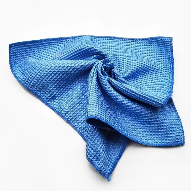 300GSM auto mazgāšanas dvieļu stiklu tīrīšanas ūdens žāvēšana mikrošķiedras logu tīrīšanas salvete Auto Detaļas vafeļu pinums virtuves vannai