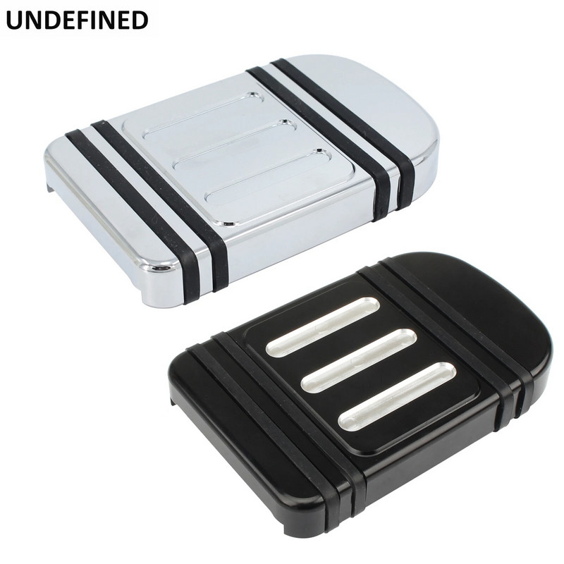 Motocikla melns/hroms lielas pēdas tapas Kāju balsta bremžu pedāļa uzlikas vāciņš Harley Softail Touring CVO Electra Glide Dyna Fat Boy