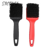 Punaste harjaste ja musta käepidemega autode rattaharja rehvipuhastusvahend mootorrataste autode puhastamiseks Carclean