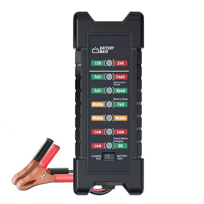 BM410 automašīnas akumulatora testeris, 12 V 24 V pagriešanas lādēšanas ķēdes pārbaude, ģenerators, transportlīdzekļa akumulatora analizators, akumulators, automātiskais diagnostikas rīks