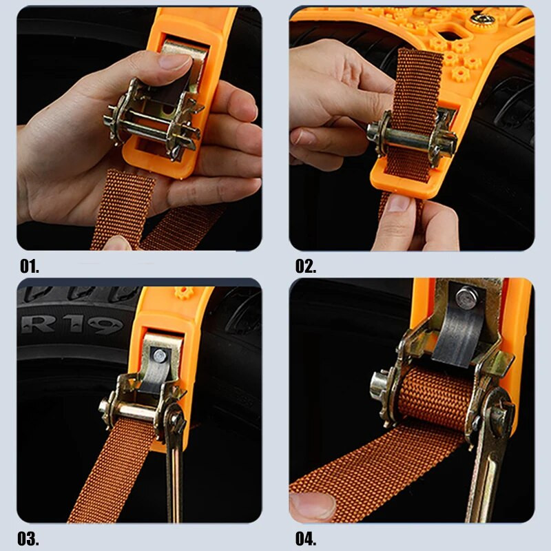 Téli csúszásgátló teherautó kerekek gumiabroncs gumiabroncs hó jégláncok öv univerzális járművek SUV keréklánc sár út vészlánc 1db