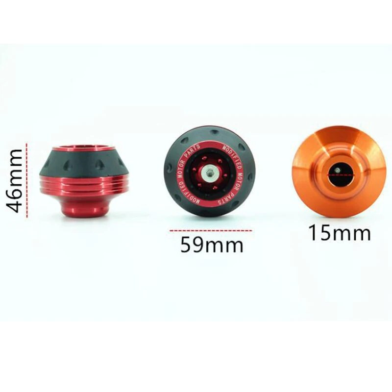 2Pcs Univerzalna zaštita od sudara motocikla Aluminijska zaštita prednje vilice Zaštita kotača motocikla Klizna kapa od sudara