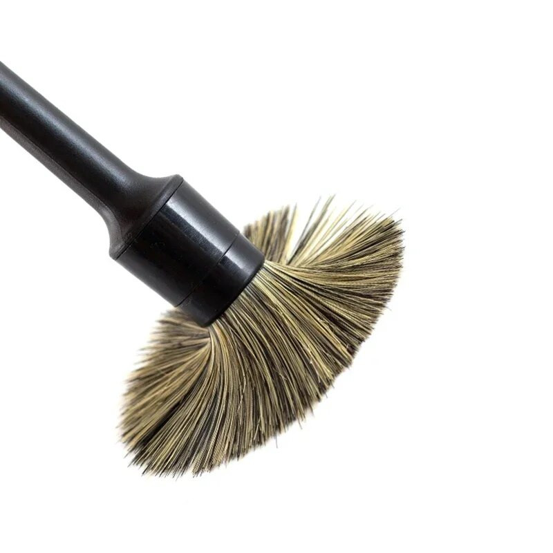 3 db természetes vaddisznószőr autó részletező kefe készlet puha sörtéjű autótisztító kefe készletek gumiabroncs kerék mosó külső tartozékok