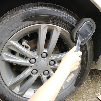 Колела за автомобилни гуми Восъчна полираща гъба за измиване Четка за почистване Дълга дръжка Колело за автомобилно колело Специална четка за почистване на гъба за почистване