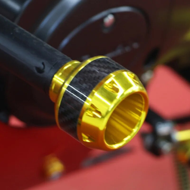 2 gab. Universāls motociklu aizsargs pret krišanu, alumīnija sakausējums, sprādziendrošs priekšējo riteņu triecienizturīgs motocikla rāmja slīdnis