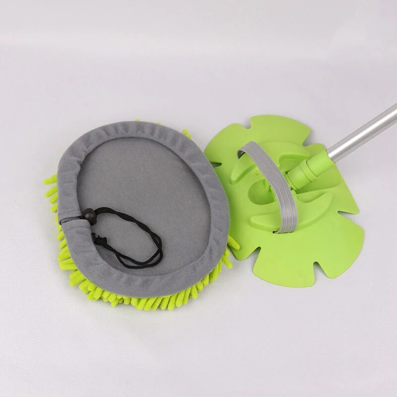 2 vienā Auto tīrīšanas suka Automašīnu mazgāšanas birste Teleskopiska ar garu rokturi Tīrīšanas Mopu Slota Autopiederums Regulējams Super Absorbent 1X