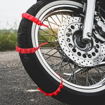 2бр. 4-сезонни тракционни универсални вериги за гуми против хлъзгане за мотоциклети, велосипеди и електрически превозни средства Универсални вериги за гуми против хлъзгане