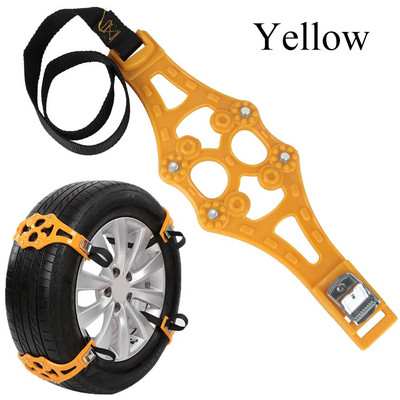 Snow Snap Skid Wheel ketid 1tk/komplekt Winter Roadway Safety Rehv Topeltpandlaga TPU ketid Reguleeritav auto libisemisvastane ohutus