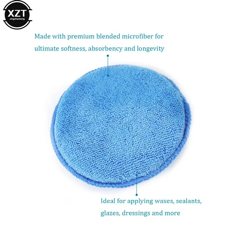 1 τμχ Μαλακό σφουγγάρι εφαρμογής κεριού αυτοκινήτου από μικροΐνες για γυάλισμα σφουγγάρι για εφαρμογή και αφαίρεση κεριού Auto Care Polish Foam Sponge
