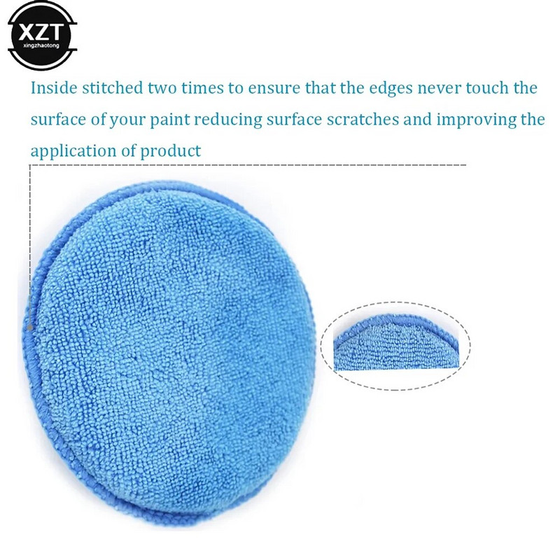 1 τμχ Μαλακό σφουγγάρι εφαρμογής κεριού αυτοκινήτου από μικροΐνες για γυάλισμα σφουγγάρι για εφαρμογή και αφαίρεση κεριού Auto Care Polish Foam Sponge