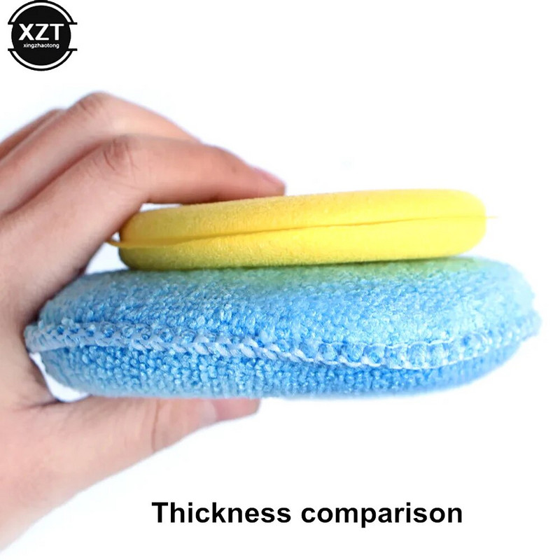 1 τμχ Μαλακό σφουγγάρι εφαρμογής κεριού αυτοκινήτου από μικροΐνες για γυάλισμα σφουγγάρι για εφαρμογή και αφαίρεση κεριού Auto Care Polish Foam Sponge