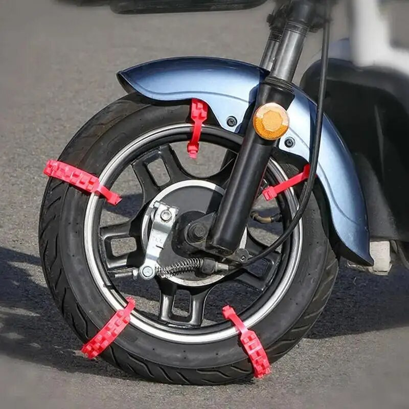 10Pcs Αντιολισθητική Αλυσίδα Χιονιού Ανθεκτική στη Θερμοκρασία Αλυσίδα Ελαστικών Πρόσφυση Για Δρόμο Χιονιού Λάσπη Δρόμος Πάγος Δρόμος Άμμος Αξεσουάρ μοτοσυκλέτας