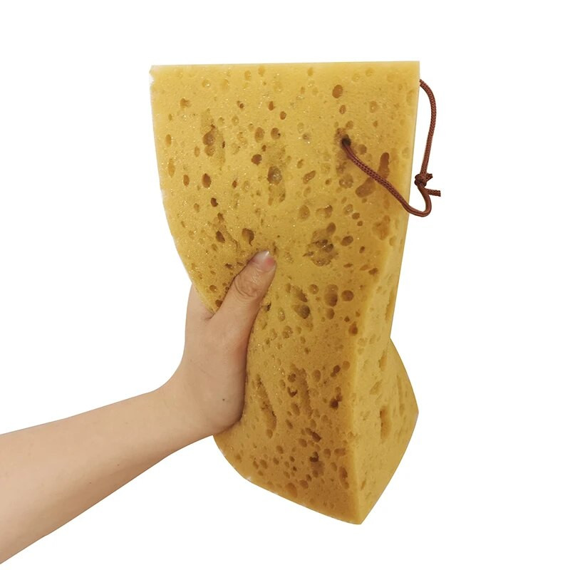 1 gab. Absorbējošais koraļļu sūklis Makroporainais automobiļu mazgāšanas sūklis bloks šūnveida automašīnu tīrīšanas lupatiņa dzeltena automašīnu tīrīšanas rīki