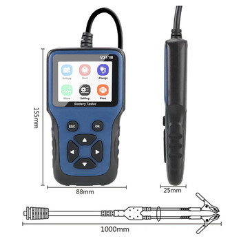 Инструменти за анализатор на натоварване при зареждане на автомобила Автомобилен тестер за зарядно устройство за автомобилни батерии 12V Анализатор V311B Автодиагностичен инструмент