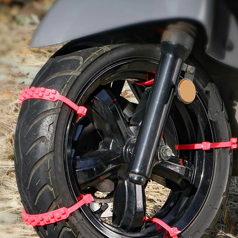 10gab neilona riepu sniega dubļu ķēdes riteņu riepu ķēdes motociklu riepu ķēdes sniegam