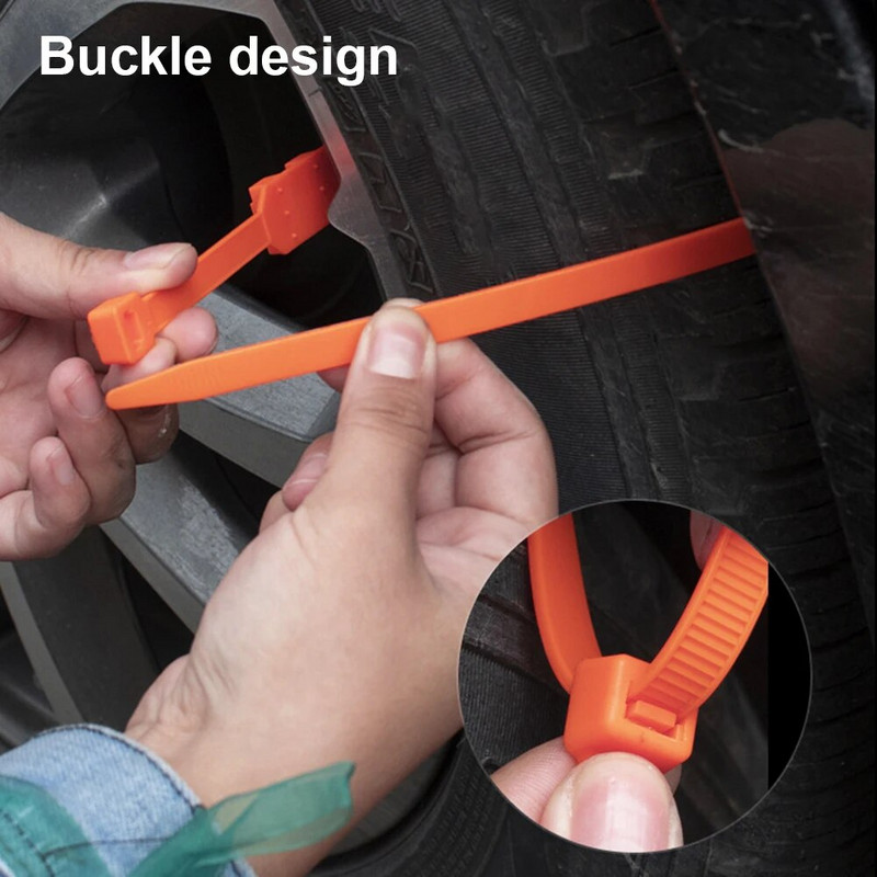 10 db téli hó csúszásgátló gumiabroncs kábelkötegelők csúszásgátló vészhelyzeti csúszásgátló gumiabroncs láncok nylon autó téli gumi kerekek hóláncok