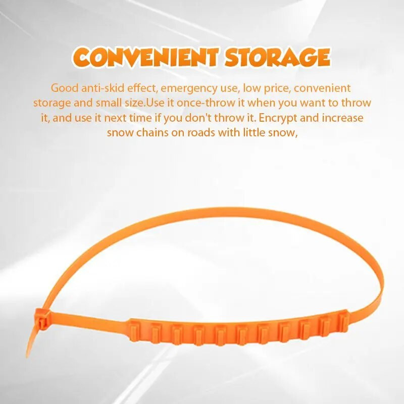 10PCS Car Universal Αντιολισθητική αλυσίδα Χιονιού Δεσμοί έκτακτης ανάγκης οχημάτων εκτός δρόμου Χειμερινά ελαστικά αυτοκινήτου Αλυσίδες χιονιού μιας χρήσης