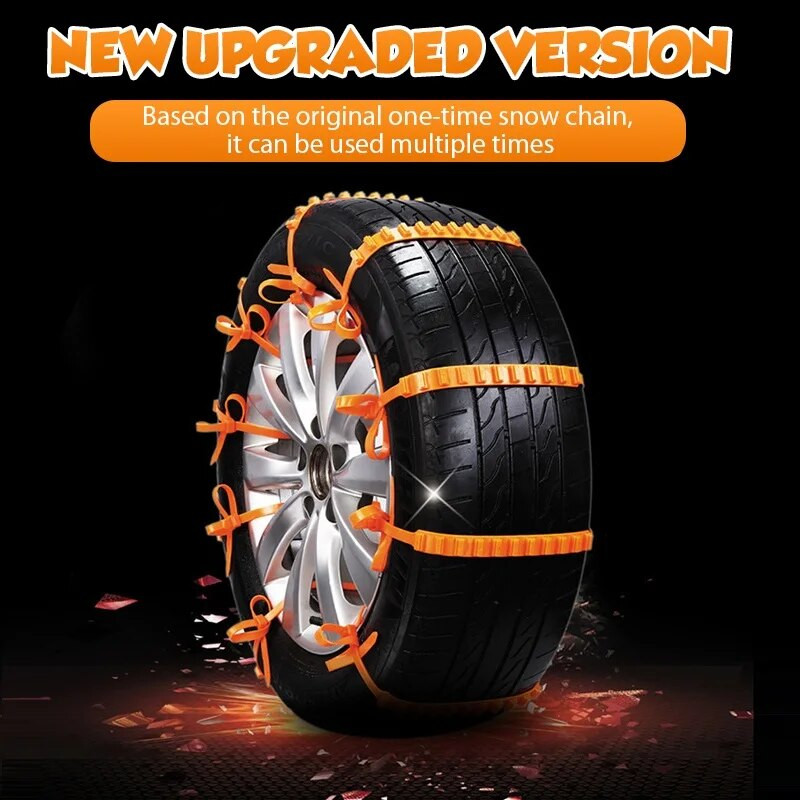 10PCS Car Universal Αντιολισθητική αλυσίδα Χιονιού Δεσμοί έκτακτης ανάγκης οχημάτων εκτός δρόμου Χειμερινά ελαστικά αυτοκινήτου Αλυσίδες χιονιού μιας χρήσης