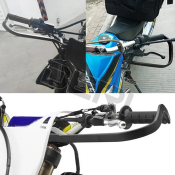 Алуминиев протектор за ръкохватка на мотоциклет Черно синьо за 26-28 мм ляво дясно кормило Скоба за каране за велосипед Cruiser скутер