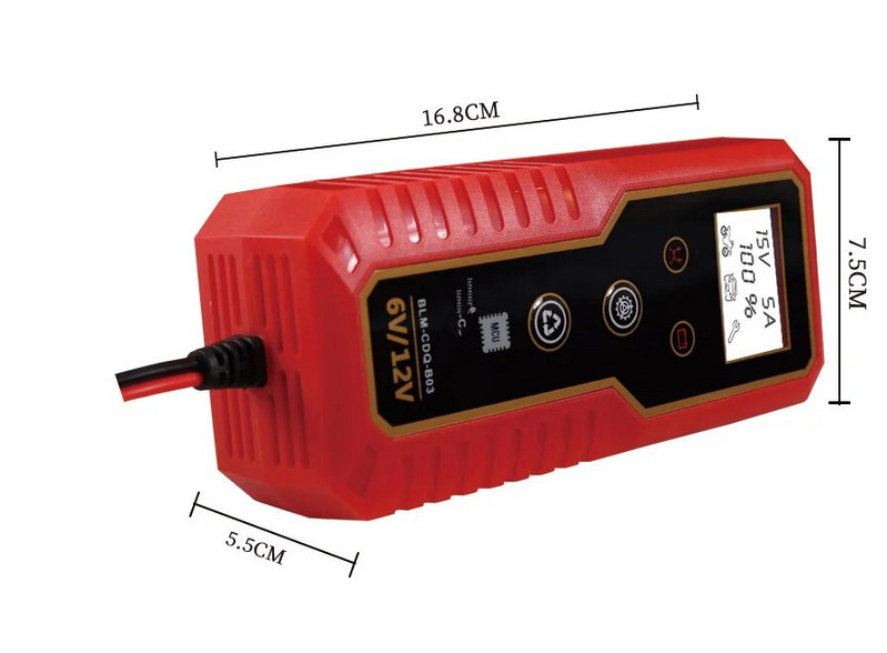 Automašīnu un motociklu akumulatoru lādētājs 6V12V svina-skābes akumulators daudzfunkcionāls inteliģentais impulsu remonta veids