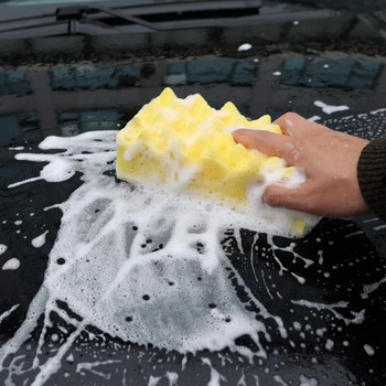 Гъби за автомивка Блок три слоя голяма вълна гъба за миене на кола кърпа гъба с висока плътност пчелна пита универсален инструмент за почистване на автомобили