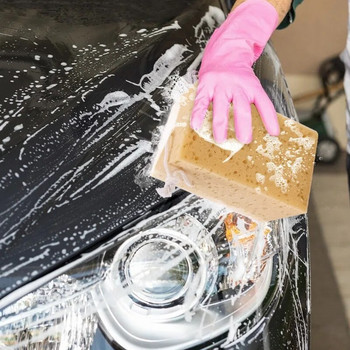 Σφουγγάρια πλυσίματος αυτοκινήτου Μπλοκ τριών επιπέδων μεγάλου κυμάτων σφουγγάρι πλυσίματος αυτοκινήτων σφουγγάρι υψηλής πυκνότητας σφουγγάρι κηρήθρας Universal εργαλείο καθαρισμού αυτοκινήτου
