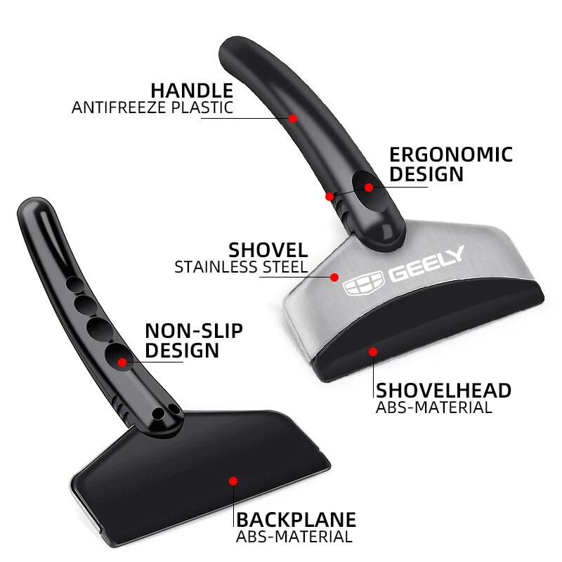 Automobiļu sniega lāpstas Metāla Gumijas Ledus lāpstas Vējstikla atkausēšana priekš Geely Atlas Coolray Emgrand EC7 EC8 X7 EX7 CK2 CK3 GL