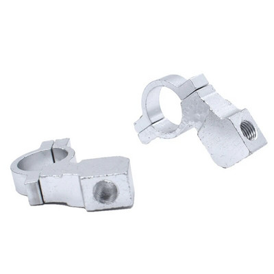 2 gab Motociklu velosipēda kvadracikla aizmugurējā skata spoguļa kronšteina stiprinājuma adaptera turētāja skavas skrūve CNC alumīnija 22mm 7/8" stūre, universāla