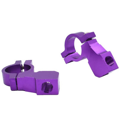 2 gab Motociklu velosipēda kvadracikla aizmugurējā skata spoguļa kronšteina stiprinājuma adaptera turētāja skavas skrūve CNC alumīnija 22mm 7/8" stūre, universāla