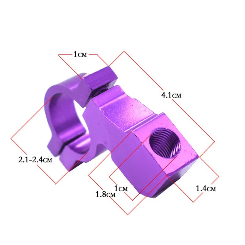2 gab Motociklu velosipēda kvadracikla aizmugurējā skata spoguļa kronšteina stiprinājuma adaptera turētāja skavas skrūve CNC alumīnija 22mm 7/8" stūre, universāla