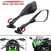 Motociklu atpakaļskata spoguļi priekš Kawasaki 2018-2021 Ninja 400 / 2011-2018 Ninja 250 ZX 6R 636 650 300R EX300 sānu apskates spogulis