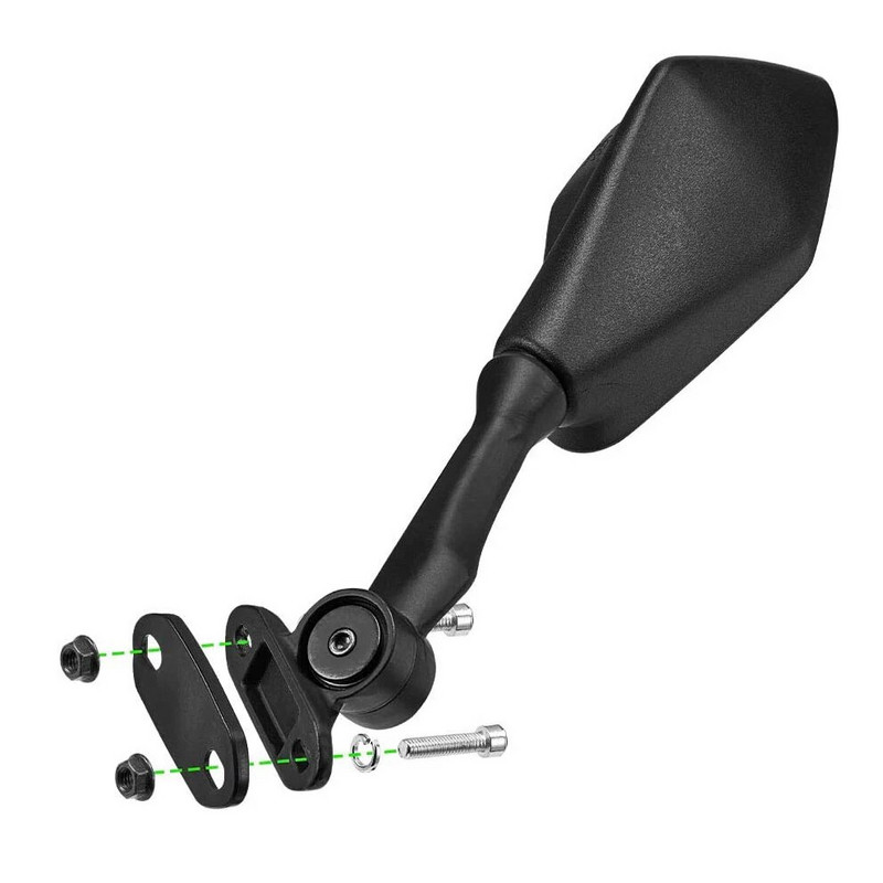 Motociklu atpakaļskata spoguļi priekš Kawasaki 2018-2021 Ninja 400 / 2011-2018 Ninja 250 ZX 6R 636 650 300R EX300 sānu apskates spogulis