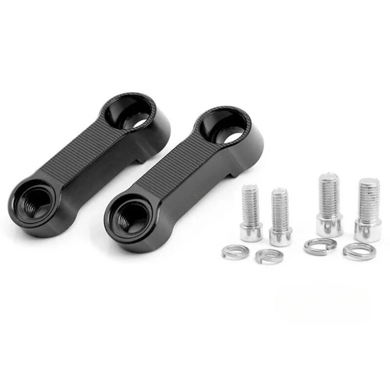 2 TK universaalne mootorratta tahavaatepeegli pikendus tõusutoru pikendusadapter, modifitseeritud eesmine ülekandealuse laiendusklamber