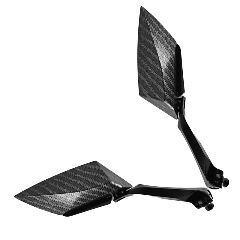 Pora universalių reguliuojamų motociklų paspirtukų gyvatės odos modelio aliuminio šoninių galinio vaizdo veidrodžių (juodos spalvos)