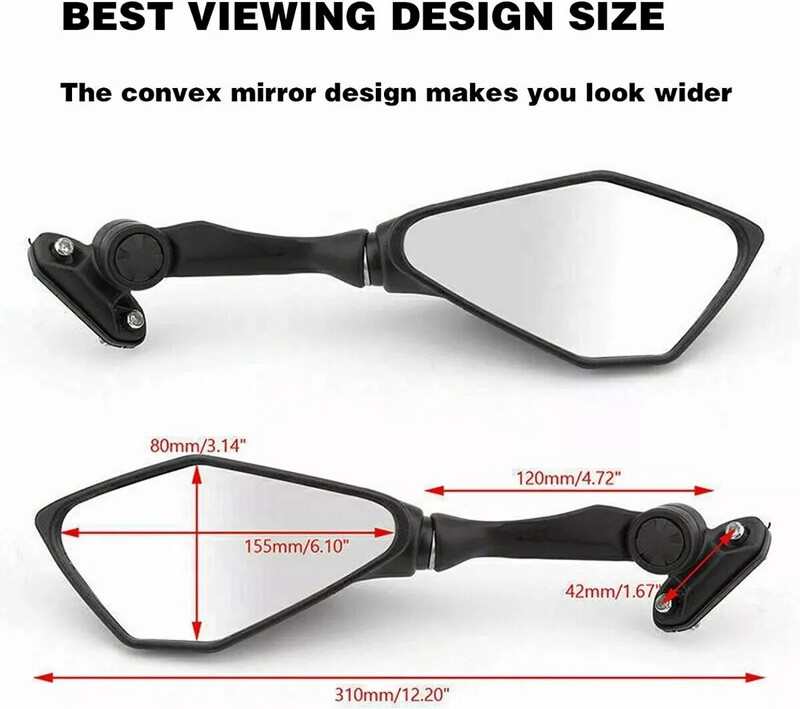 Motocikla atpakaļskata spogulis priekš Kawasaki Ninja 250 250SL 300 ZX6R H2R 2013-2016 NINJA 400 650 1000 2017-2020 Moto RearView