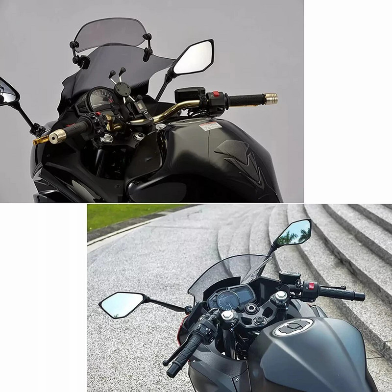 Motocikla atpakaļskata spogulis priekš Kawasaki Ninja 250 250SL 300 ZX6R H2R 2013-2016 NINJA 400 650 1000 2017-2020 Moto RearView