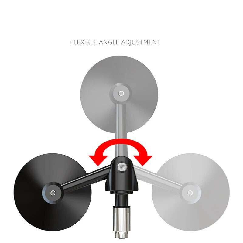 2 vnt 16 mm universalus motociklo išgaubtas plokščias veidrodis rankenos galiniai veidrodėliai, sulankstomi galinio vaizdo modifikavimo priedai