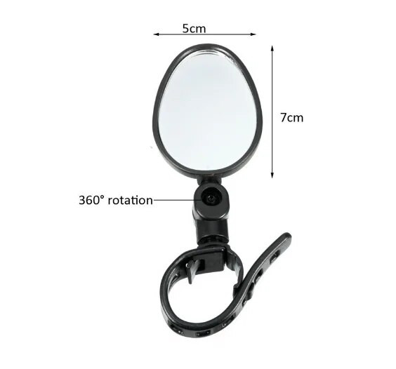 Univerzalni motociklistički retrovizor, retrovizor za 360 stupnjeva, podesivi okrugli elipsasti retrovizori za dodatke za cestovne bicikle